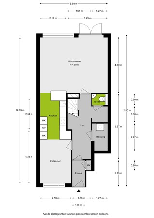 Floorplan - Zinkerstraat 13, 3071 HP Rotterdam